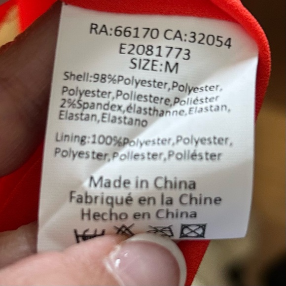 Elliatt Women's Red Sonnet Tiered Ruffle Mock Neck Mini Dress M Wedding Guest - Picture 9 of 10